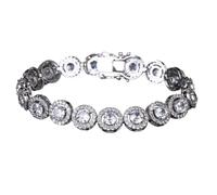 LCHJX Nouveau 2026 Bracelet de zircon rond de luxe unisexe pour femmes Bracelets de zircone cubique en zircone cubique