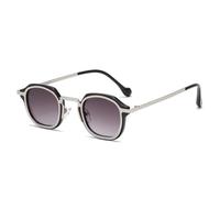 LCHJX Petites Lunettes de Soleil carrées Hommes Cadre en Alliage des Lunettes claires Hommes Verres Femmes Lunettes de Vue