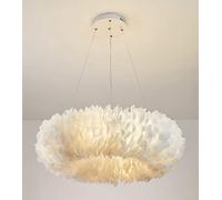 LCHJX Plume Nordique Nordique Lustre Moderne Plafond Pendentif luminaire 8 lumières 19,5 "de Large Chambre Fille Chambre Lustre éclaire