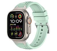 LCHJX Pour bande Ultra 2 49mm 45 mm 44 mm Strap en caoutchouc Series 10 9 8 7 6 5 4 3 2 1 SE avec connecteur métal