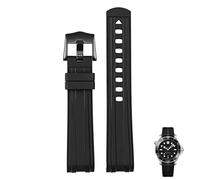 LCHJX Pour Omega Seamaster 300 Univers 007 EXTRIEUR CURVE FLUOR SILICONE SILICONE WATCH BRAND 20 mm 22 mm STRAPE SOIL
