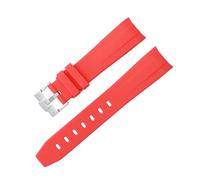 LCHJX Pour Omega Speedmaster Watch Band de remplacement incurvé sans espace sangle de caoutchouc hommes femmes 20 mm 21 mm 22 mm Bands de surveillance en argent Gold Rose Black