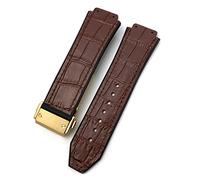 LCHJX Pour Watch Strap ， Bracelets de surveillance en caoutchouc de CowHide Rubber Bands de 25 à 19 mm