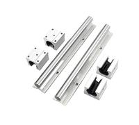 LCHJX Rail linéaire 2PCS SBR16 16 mm Rail linéaire Rail de Guide de Longueur + 4pcs SBR16UU Bloc de Diapositives (1000 mm)