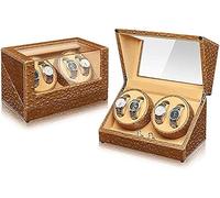 LCHJX Regarder des Accessoires Regardez Les enroulements Automatic Watch Winder Box, pour 4 sur-Bracelet Mottes de Rotation en Bois imperméable Bélans
