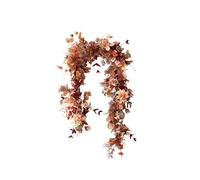 LCHJX Retro Rose Garland Wedding Arch Fausse Fleur avec Feuilles Swag Floral décoratif Suspendu Rose Vine Garden Centres de Mariage DÉCOR Mur
