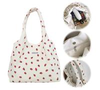LCHJX Sac sous arme des femmes aux fraises de grande capacité Sac à épaule Kawaii Sac fourre-tout mignon pour le travail de voyage de shopping