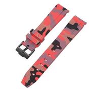LCHJX Sangle de camouflage pour Omega pour Swatch Moonswatch End Ext End Silicone Rubber Bracelet Men Femme Sport Watch Band Accessoires 20 mm