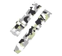 LCHJX Sangle de camouflage pour Omega pour Swatch Moonswatch End Ext End Silicone Rubber Bracelet Men Femme Sport Watch Band Accessoires 20 mm