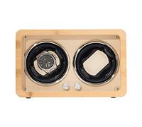 LCHJX Spinner Winding Box Watch Winders - Double-Slot Watchs Winding Dispositif Wooden Watches Rangement Boîte de Rangement Double Power Shaker Motor Motor Watch Solder Organisateur Ménage Cate