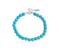 LCHJX Stone synthétique 925 Bracelet en argent sterling boules de perles rondes faites à la main