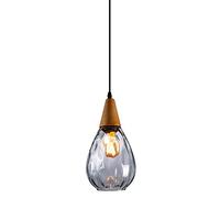 LCHJX Suspension 1 lumière avec verre larmes contemporain au plafond moyen contemporain pour la table basse de l'île de la cuisine.