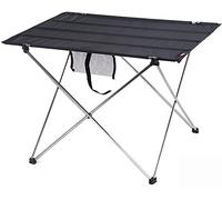 LCHJX Table de Jardin, Table Pliante extérieure, Table de Support de Camping Multifonctionnel, avec Sac de Rangement, pour Barbecue | Picnic | Table d'étude des fêtes, 20 kg de Chargement, Marron, b,