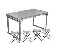 LCHJX Table Pliante Table de Pique-Nique de Loisirs Autonome Portable Table et Chaise en terrasse Multifonction et Chaise définie Table de Restauration Pliante extérieure Table Portable