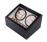 LCHJX Watch Winder 4 + 6 Boîte de Montre Automatique Boîte en Bois Noir Batterie de Montre silencieuse Case de Montre Boîte de Montre Boîtes de montée