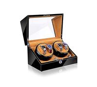 LCHJX Watch Winders, Boîte à Enrouleur de Montre Automatique, 5 Modes de Rotation avec Moteur Silencieux, Coque en Bois de Piano en Fibre de Carbone