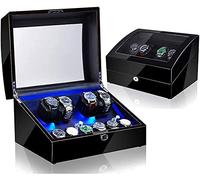 LCHJX Watcher Wind Watch Automatic Watch Box Box 4 + 6 Boîte d'affichage de Rangement avec Moteur extrêmement Silencieux et 5 Modes de Rotation C'est Tellement Un Genre de montrez Winder