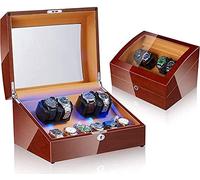 LCHJX Watcher Wind Watch Automatic Watch Box Box 4 + 6 Boîte d'affichage de Rangement avec Moteur extrêmement Silencieux et 5 Modes de Rotation C'est Tellement Un Genre de montrez Winder