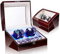 LCHJX Watcher Wind Watch Automatic Watch Box Box 4 + 6 Boîte d'affichage de Rangement avec Moteur extrêmement Silencieux et 5 Modes de Rotation C'est Tellement Un Genre de montrez Winder