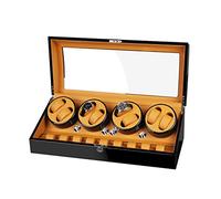 LCHJX Watner Winder Automatic Watch Box Box pour 8 Watch Winder + 9 Affichage Espaces de Rangement Peinture Piano Extérieur Ajuster Les Femmes Montes Mens, Red + Word Black Wind