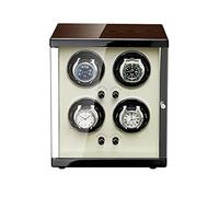 LCHJX Wind Winder Watch Winder, 4 Fentes, Gardien de Gamme Automatique, Bois de Bois + métal, Support de Gyroscope, Winder de Montre à Moteur à Moteur Silencieux Affiche de Montre Boîte de Montre (3e