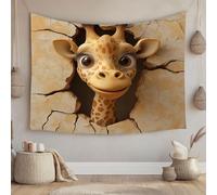 LCHMQ Adorable girafe Tapisserie Murale avec Art La Décorations pour la Maison 230x180cm