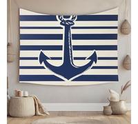 LCHMQ Ancre de bateau nautique Décorations Murales Tapisserie pour Décoration de Dortoir de Chambre à Coucher 150x130cm