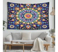 LCHMQ Fleurs de mandragore Tapisserie Tenture MuraleTapisseries Couleurs psychédéliques Tapisserie Murale avec Art La Décorations pour la Maison 230x180cm