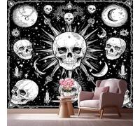 LCHMQ Fresque Murale Papier PeintCrâne terrifiantTrompe l'oeil MuralCiel étoilé fantastiqueAdhésif Pour Chambre Papier Peint Nature 350x240cm