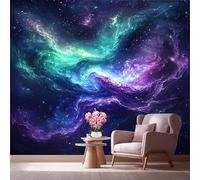 LCHMQ Fresque Murale Papier PeintNébuleuse éthéréeTrompe l'oeil MuralUnivers psychédéliqueAdhésif Pour Chambre Papier Peint Nature 350x240cm