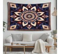 LCHMQ Mandragore rétro Tapisserie Tenture MuraleTapisseries Carrés géométriques Tapisserie Murale avec Art La Décorations pour la Maison 230x180cm