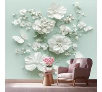 LCHMQ Mural WallpaperNatural FlowersWallpaper Mural RemovableMinimalist Oil PaintingPoster Print 3D Effect Decoration for Bedroom 300x210cm