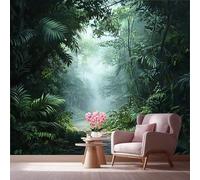 LCHMQ Papier Peint PanoramiqueEnchanté JardinFresque MuralePrintemps Herbel'oeil Décoration Salon Photo Mural 200x140cm