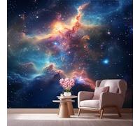 LCHMQ Papier Peint PanoramiqueGalaxie du rêveFresque MuraleCiel étoilé psychédéliquel'oeil Décoration Salon Photo Mural 200x140cm