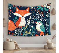 LCHMQ Renard adorable Tenture Décoration Tapisserie Murale Murale pour Chambre Dortoir Fête 150x100cm