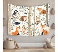LCHMQ Renard animal cartoon Tenture Murale Tapisserie Murale Tissu Pour Chambre Salon Dortoir Décoration Murale Plage Couverture 200x150cm