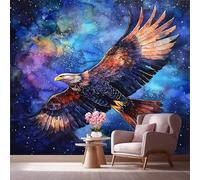 LCHMQ Wall MuralFantasy EaglePhoto Wallpaper ModernPsychedelic Night SkyCovering Home Office Decor Art Print 250x175cm