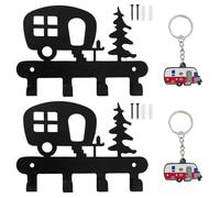 LCIEFKAE 2 Pièces Crochets RV Et 2 Pièces Fédération Key RV, Accessoires De Camping, Accessoires De Caravanes, Crochets Muraux, Appareils De Camping, Cadeaux De Camping.