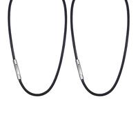 LCIEFKAE 2 Pièces De Chaînes pour Hommes, Colliers À La Mode Et Simples, Chaînes De Cuir, Accessoires pour Hommes, Bijoux Classiques Et Polyvalents.