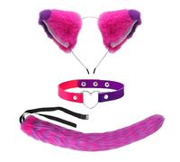LCIEFKAE Tenue De Fille De Chat en 3 Parties, Costume De Chat, Fourrure, Oreilles De Chat, Bite De Chat, Sortie De Fête De Carnaval, Costume D'Acteur De Chat.