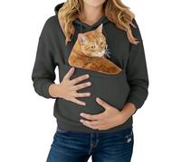 lciwsqrtek Sweats à capuche avec poche pour chat et pochette kangourou grande taille pour chat et chien, pull à manches longues pour amoureux des animaux de compagnie, Gris foncé., XXL