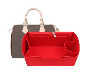 Lckaey Inserts de sac à main pour organiseur Speedy 20, sac monogramme, protecteur de sac fourre-tout, rouge