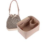Lckaey Organiseur de sac à main pour LV NOE BB Petit NOE NM avec poche zippée Y059khaki-Medium