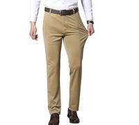 LCKDY Pantalon Classique très Extensible pour Hommes, Pantalon de Costume d'affaires Anti-Rides Taille Haute (Shape-Q,46)