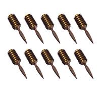 Lckiioy 10X Peigne à Cheveux En Sergé Droit Brosse à Rouler En Poils de Sanglier Naturel Baril Rond Soufflant Curling Bricolage Outil de Coiffure