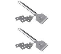 Lckiioy 2Ensemble Grattoir de Nettoyage de Décapant de Brûleur de Four En Vitrocéramique Adapté Aux Grattoirs à Induction, En Céramique et Simples