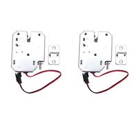 Lckiioy 2X Serrure de Contrôle ÉLectrique Serrure de Porte ÉLectromagnÉTique DC 12V 2A Loquet de Verrouillage Casiers de Tiroir Armoire ArgentÉ En Acier AU