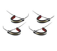 Lckiioy 4X Flexible Switchback Bicolore Blanc et Moto LED Fourche Clignotant DRL Feux de Jour étanche