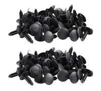 Lckiioy 5 x 5 mm Trou Dia Noir en Plastique Rivets Fixation Pousser Clips 96 Pcs