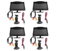 Lckiioy Écran HD TFT LCD 4 x 5 800 x 480 avec double support pour caméra de voiture / vue arrière / lecteur DVD / lecteur multimédia